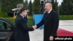 İlham Aliyev and Volodimir Zelenski