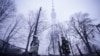 A view shows an affected area following an attack by Russian forces on a television tower in Kyiv, March 1, 2022. (Ukrainian State Emergency Service/Handout via Reuters) 