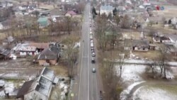 Ռուսաստանի ներխուժման 5-րդ օրը Ուկրաինայից Լեհաստան հասնելուն սպասող մեքենաների հերթերը: 