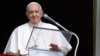 Pope Francis leads the Angelus prayer from a window of the Apostolic Palace at Saint Peter's Square, at the Vatican, Feb. 27, 2022. 