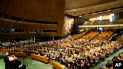 La resolución, apoyada por 141 de los 193 miembros de la asamblea, puso fin a una sesión de emergencia de tres días convocada por el Consejo de Seguridad de la ONU. [Foto de archivo]