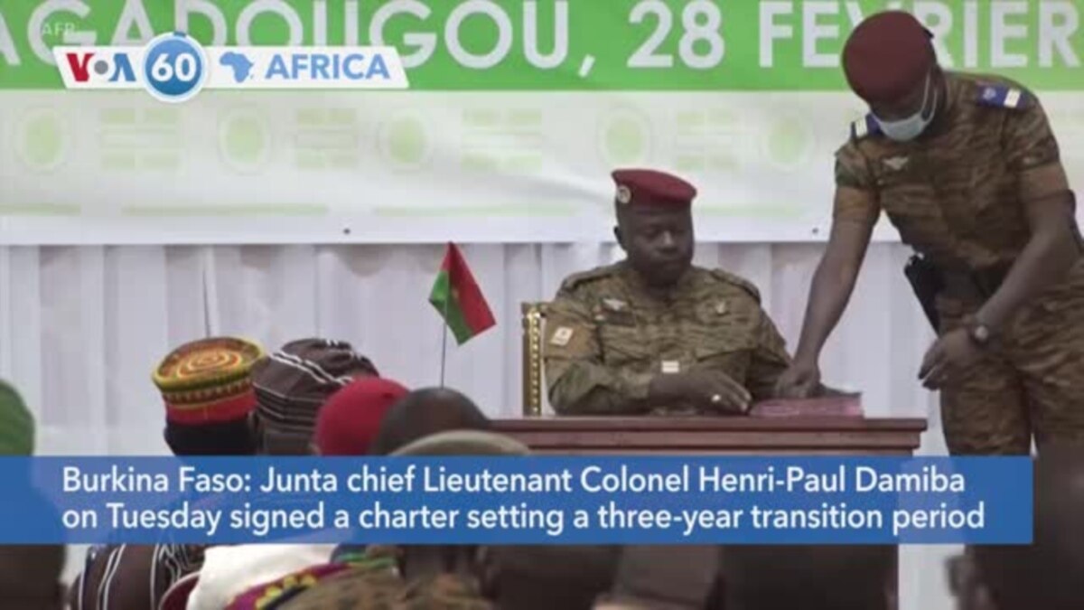 VOA60 Africa - Burkina Faso: Junta Sets Three-year Transition Period ...