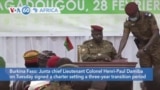 VOA60 Africa - Burkina Faso: Junta sets three-year transition period before elections