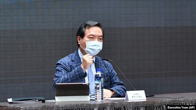 Lo Ping-cheng, Minister without portfolio and spokesperson for the Executive Yuan speaks in Taipei, Taiwan on Monday, July 12, 2021.