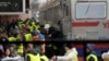 Displaced persons fleeing Russia's invasion of Ukraine crowd a platform at the train station in Przemysl, Poland, March 3, 2022. 