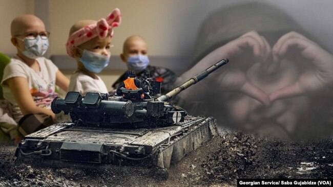 Anak-anak Ukraina di tengah berkecamuknya invasi Rusia sebagai ilustrasi. (Foto: VOA)
