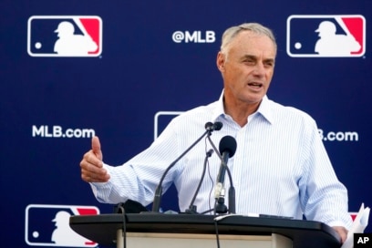 Rob Manfred says spring training remains on hold but MLB still