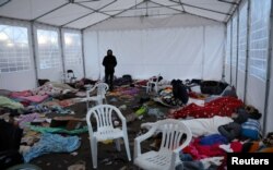 Refugiados ucranianoe en un punto de control en Medyka, Polonia, el 2 de marzo de 2022.