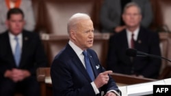 FILE - U.S. President Joe Biden delivers his first State of the Union address at the U.S. Capitol in Washington, D.C., on March 1, 2022.