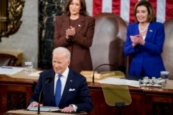 Prezidan Joe Biden pwononse diskou State of the Union (Eta Peyi a) devan Kongre a nan Washington, 1 Mas, 2022.