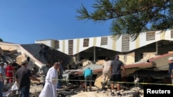 Church roof collapses in Ciudad Madero