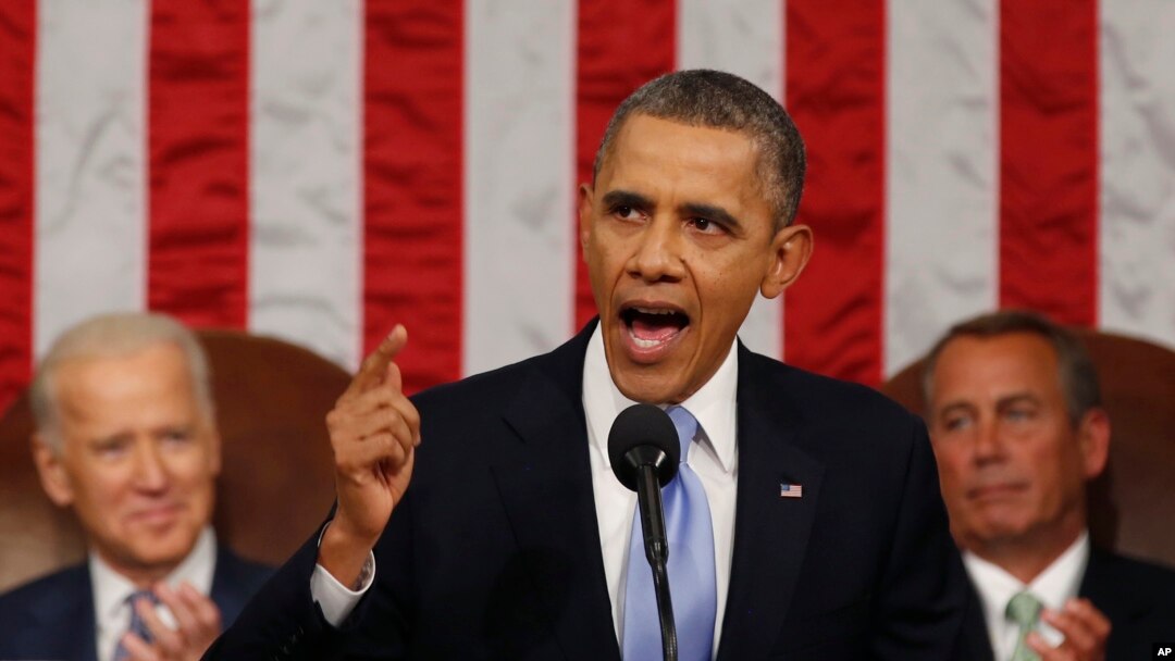 Perezida Barack Obama ageza ijambo ry'umwaka wa 2014 kuri Kongre y'Amerika.