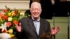 FILE - Former President Jimmy Carter teaches Sunday School class at Maranatha Baptist Church in his hometown of Plains, Georgia, Aug. 23, 2015. Audio recordings from his classes just earned the late president a Grammy.