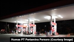 SPBU Pertamina 74.942.05 di Jalan Diponegoro, Kota Palu, yang mulai beroperasi normal dan buka 24 jam, 9 Oktober 2018. (Foto: Humas PT Pertamina)