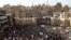 Shiite rebels known as Houthis gather to protest against Saudi-led airstrikes, during a rally in Sanaa, Yemen,  April 1, 2015.