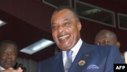 Président ya Congo-Brazzaville Denis Sassou Nguesso na bokutani na Niamey, 7 juillet 2019.