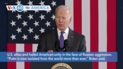VOA60 America - Biden: “Putin is now isolated from the world more than ever"