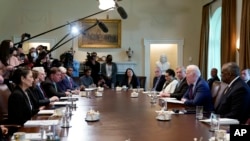 FILE - President Joe Biden speaks during a Cabinet meeting in the Cabinet Room of the White House in Washington, March 3, 2022.