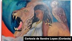 Quadro da pintora Sandra Lopes, Cabo Verde