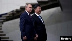 俄罗斯总统普京与中国国家主席习近平(资料照片)