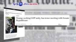 VOA60 Elections- Presumptive GOP presidential nominee Donald Trump had a tense meeting with Senate Republicans