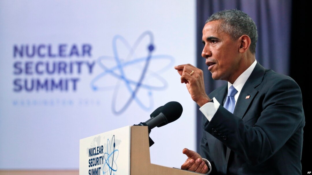 President Barack Obama speaks during a news conference at the Nuclear Security Summit, April 1, 2016, in Washington. 