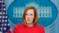 Phát ngôn viên Tòa Bạch Ốc Jen Psaki họp báo tại Tòa Bạch Ốc, Washington, ngày 3/3/2022. 