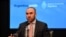 FILE - In a photo released by Argentina's Economy Ministry, Economy Minister Martin Guzman speaks at a press conference in Buenos Aires, Jan. 28, 2022.