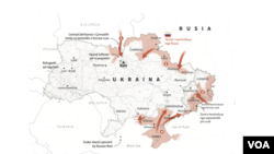 Teritoret që kontrollojnë forcat ruse në Ukrainë