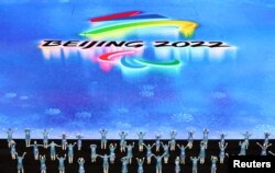 Upacara Pembukaan Paralimpiade Musim Dingin Beijing 2022 di Stadion Nasional, Beijing, China, 4 Maret 2022. (REUTERS/Soe Zeya Tun)