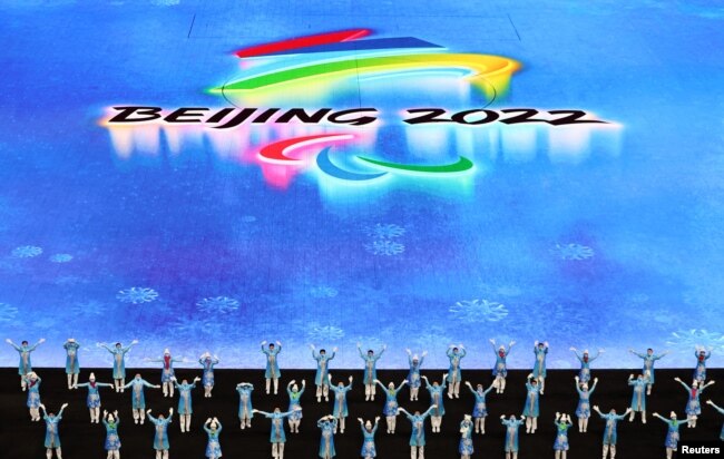 Upacara Pembukaan Paralimpiade Musim Dingin Beijing 2022 di Stadion Nasional, Beijing, China, 4 Maret 2022. (REUTERS/Soe Zeya Tun)