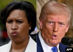 Kombinovana fotografija gradonačelnice Washingtona Muriel Bowser u predsjednika Donalda Trumpa.