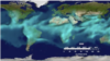 Una visualización de las mediciones del instrumento AIRS del vapor de agua atmosférico en todo el mundo durante unos meses del estudio de la gripe, que se centró en datos de 2003 a 2015. [imagen NASA/JPL].