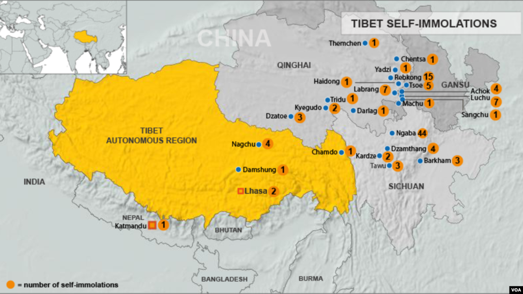 Tibet self-immolations, updated June 11, 2013