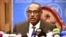 FILE - Sudanese Foreign Minister el-Dardiri Mohamed Ahmed gives a press conference in Khartoum, June 24, 2018.