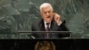 Palestinian President Mahmoud Abbas addresses the 79th session of the United Nations General Assembly, at U.N. headquarters, Sept. 26, 2024. 