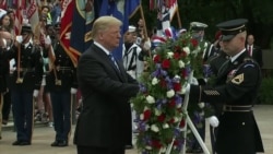 Trump Lays Wreath at Arlington Cemetery