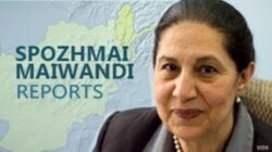 FILE -- The logo for Spzhmai Maiwandi's program. On Nov. 17, 2020, Afghan President Ashraf Ghani released a statement celebrating Maiwandi’s contributions to journalism and Afghanistan.