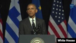 Američki predsednik Barak Obama održavo je govor o demokratiji u kolevci demokratije, Atini u Grčkoj, 16. novembar 2016.