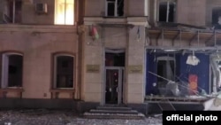 The Azerbaijani Honorary Consulate in Kharkov was destroyed by air strikes