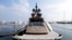 A view of the yacht Lady M, owned by Russian oligarch Alexei Mordashov, docked at Imperia's harbor, Italy, March 5, 2022. 