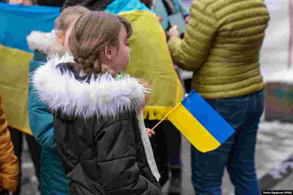 Rally in Skopje, North Macedonia. Support for Ukraine