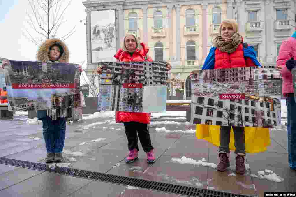 Rally in Skopje, North Macedonia. Support for Ukraine