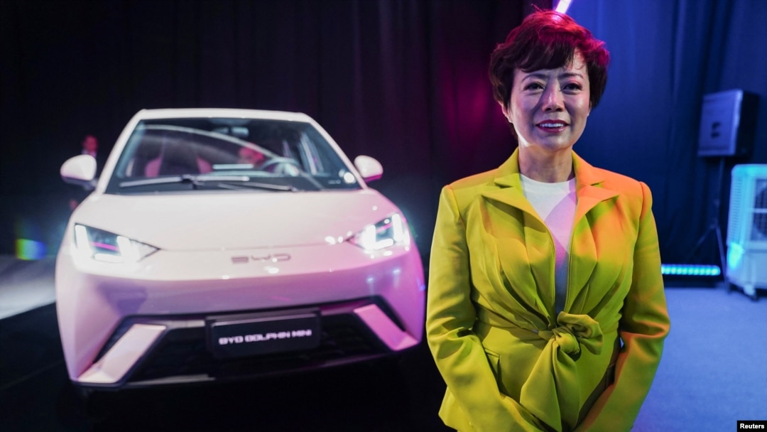BYD Executive Vice President and CEO BYD Americas Stella Li poses for a portrait during an event as the Chinese electric-vehicle producer announces the launch of the low-cost EV Dolphin Mini in Mexico City, Mexico, Feb. 28, 2024.
