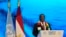 FILE: Emmerson Mnangagwa, president of Zimbabwe, speaks at the COP27 U.N. Climate Summit, Tuesday, Nov. 8, 2022, in Sharm el-Sheikh, Egypt. His son, Emmerson Mnangagwa, Jr. has just been hit with U.S. sanctions. 