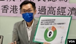 香港民主党医疗政策发言人袁海文表示，民调结果反映市民压倒性地认为，现时疫情并非政府定义下的”公共卫生紧急事态”，对当局防疫政策不透明感到遗憾 (美国之音/汤惠芸）