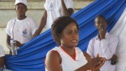Ginette Bayi Adékambi, ancienne capitaine de l’équipe féminine de basketball du Togo, à Lomé, le 28 mai 2021. (VOA/Kayi Lawson)