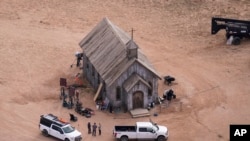 Esta foto aérea muestra el Bonanza Creek Ranch en Santa Fe, N.M., el 23 de octubre de 2021.