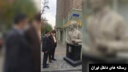 مراسم رونمایی از سردیس محمدعلی اسلامی‌ندوشن در منطقه ۶ تهران- پاییز ۹۹