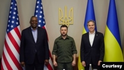 ABD Savunma Bakanı Austin-Ukrayna Cumhurbaşkanı Zelenski-ABD Dışişleri Bakanı Blinken